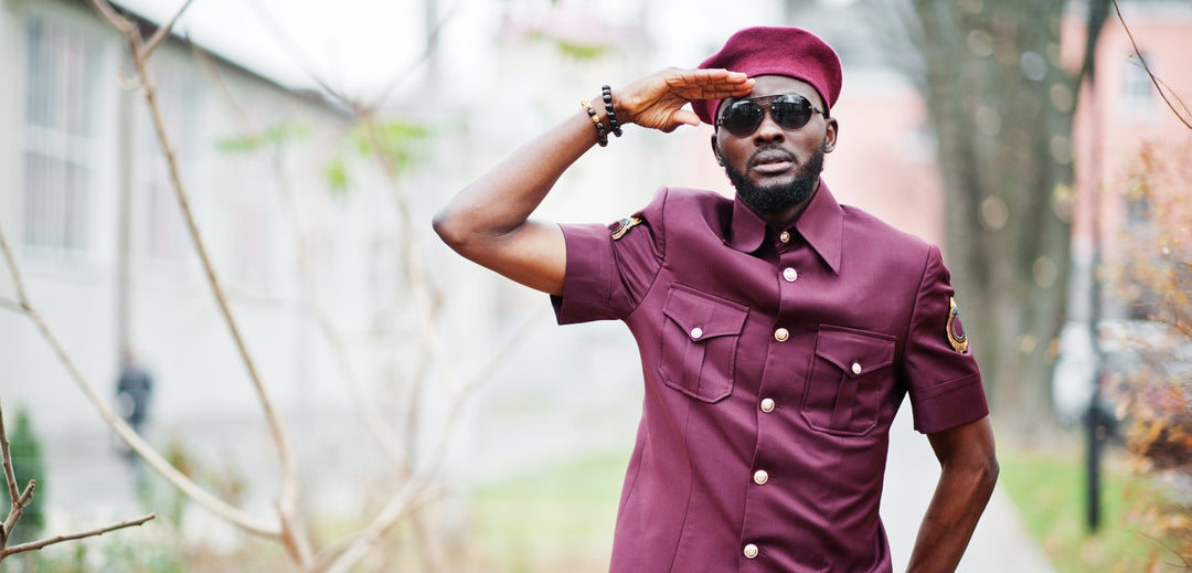 béret militaire  rouge