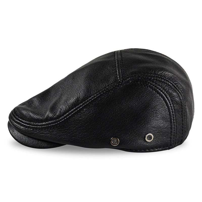 casquette béret en cuir