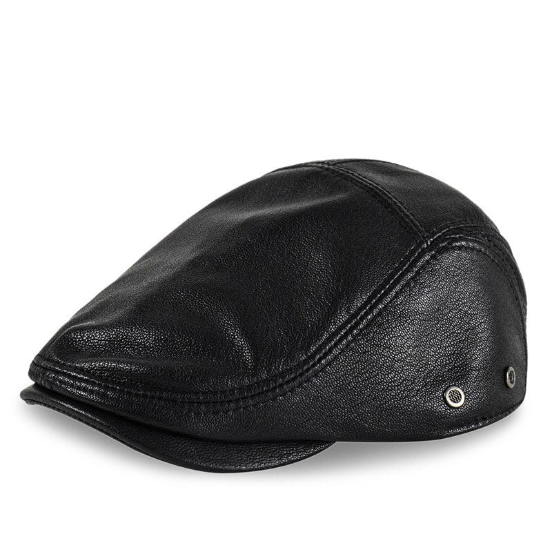 casquette béret cuir