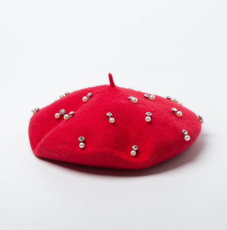beret avec perles