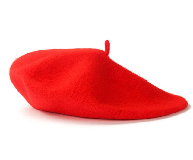 béret rouge femme