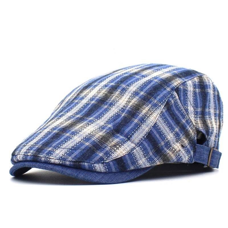 casquette plate bleu