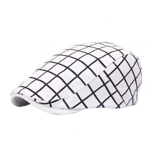 casquette plate à carreaux