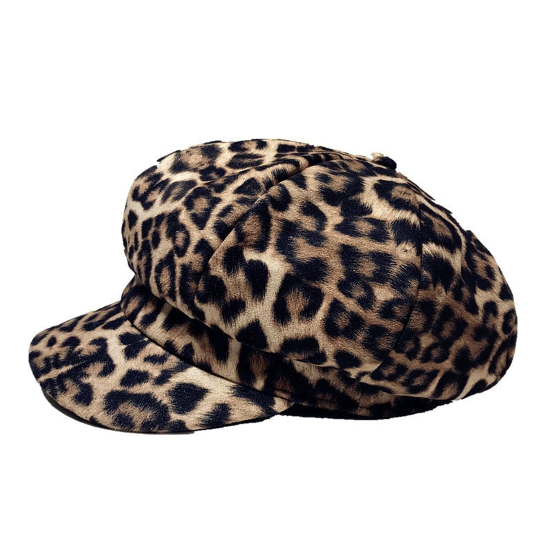 casquette gavroche léopard