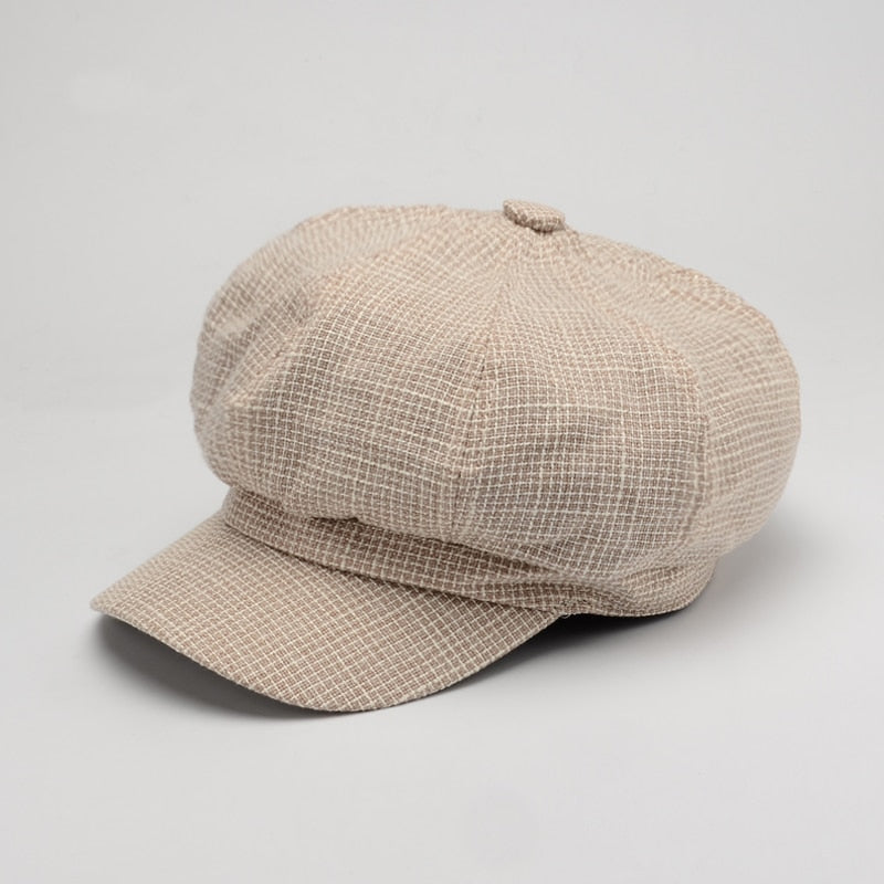 Casquette Gavroche Beige Femme