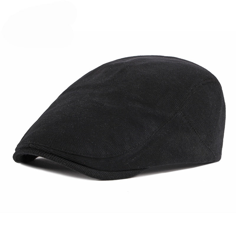 casquette plate noir