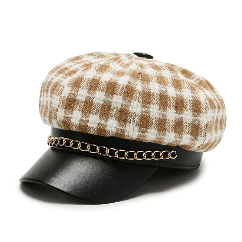 casquette gavroche beige