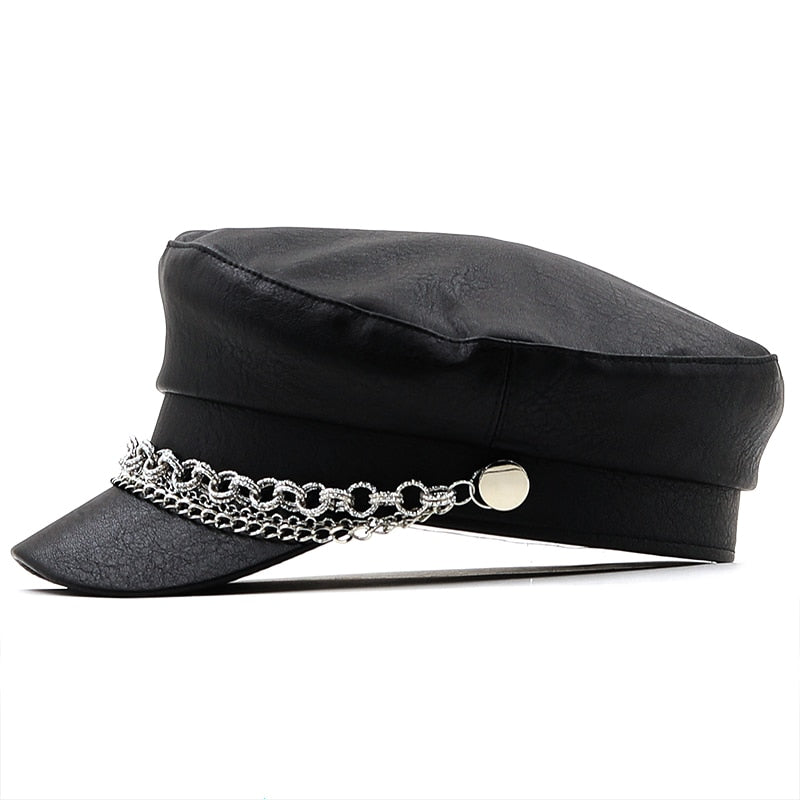 casquette beret noire femme