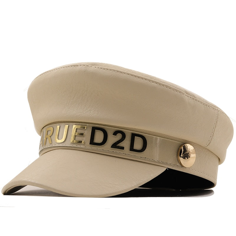 beret militaire beige femme