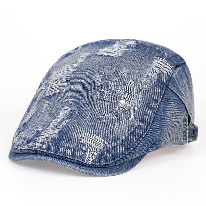 beret casquette jean troué