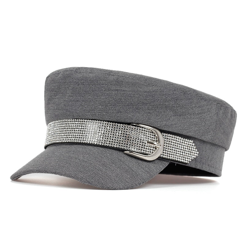 Béret casquette femme gris