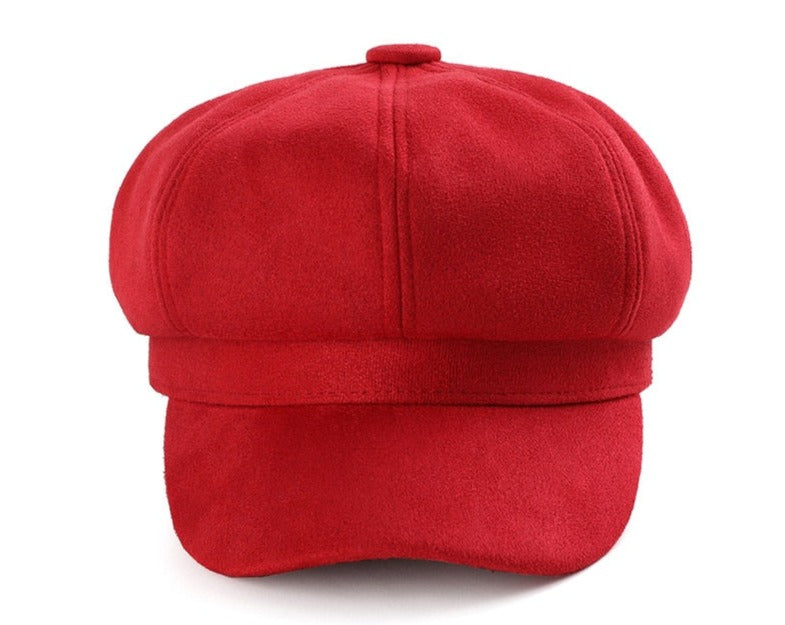 beret casquette rouge femme