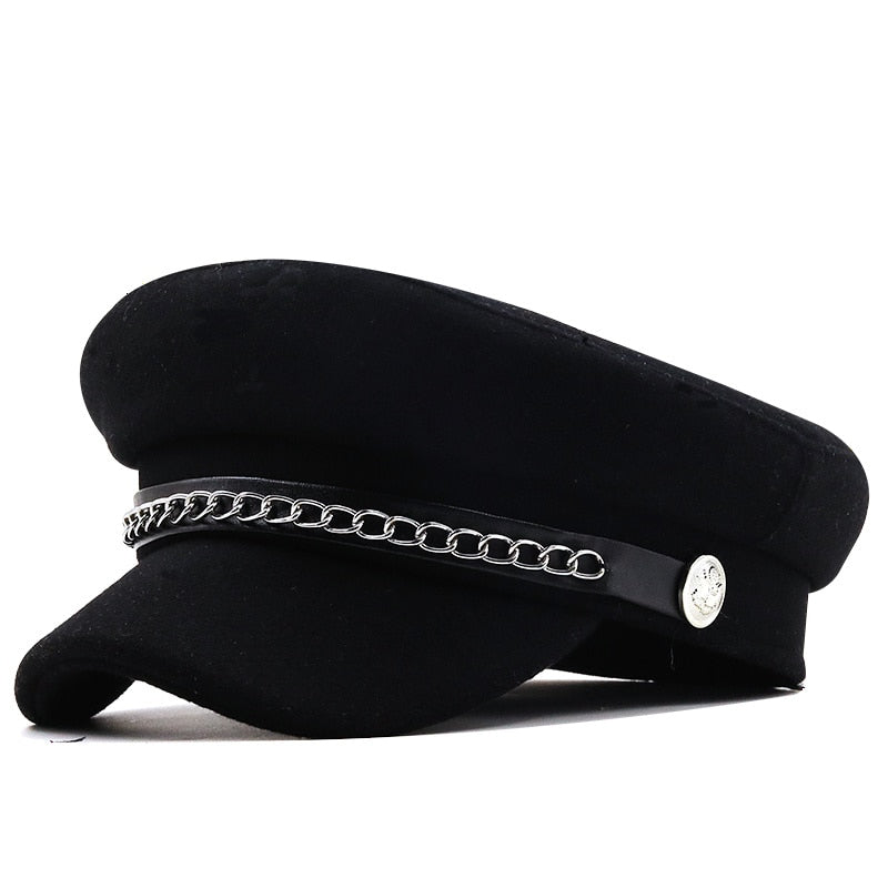 Casquette Gavroche Noire Femme 