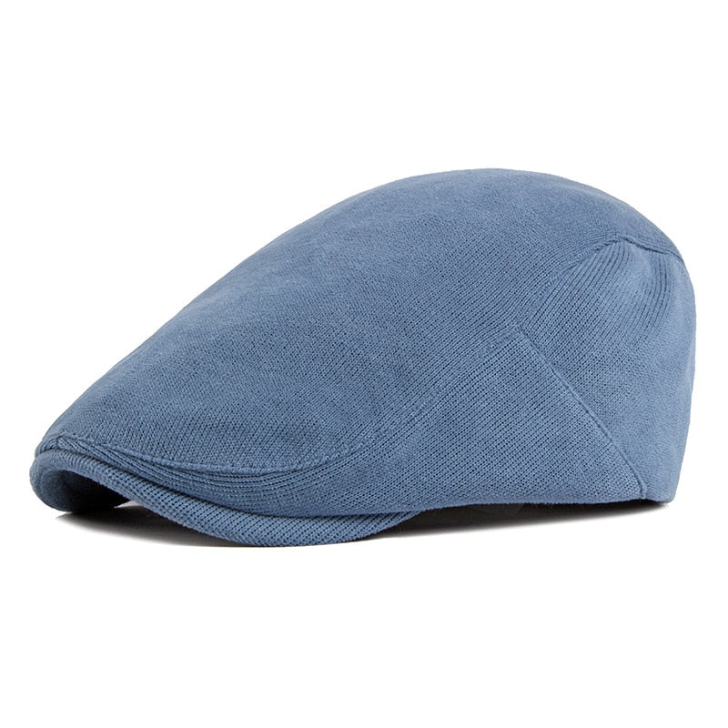 casquette plate homme bleu marine