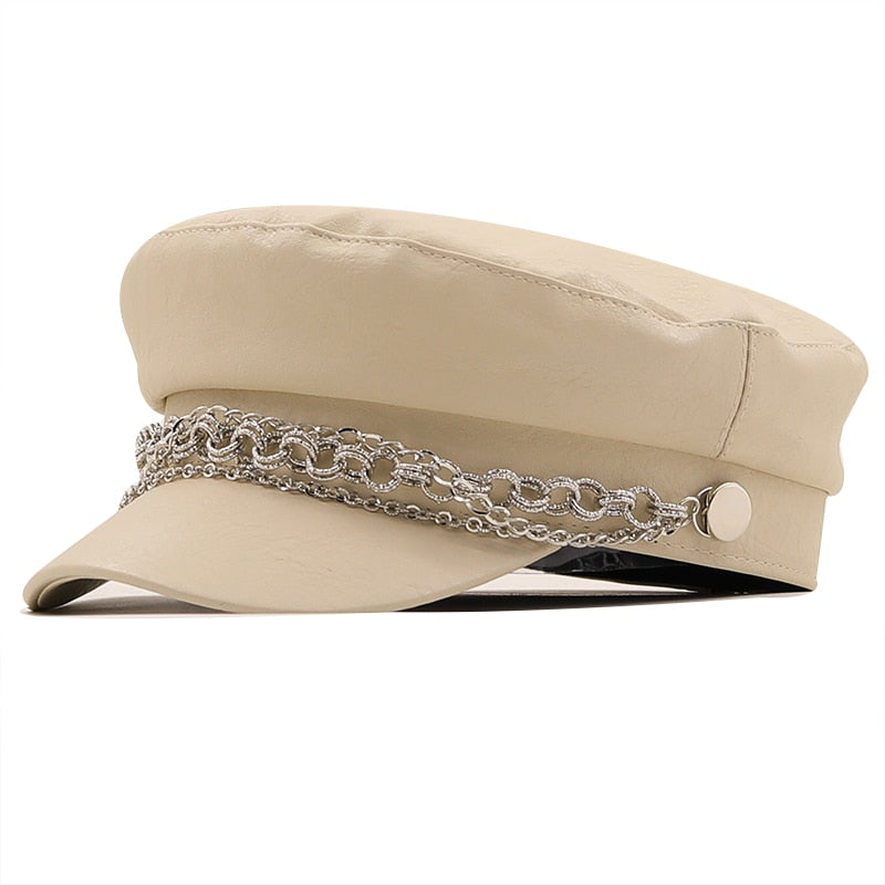 casquette gavroche beige
