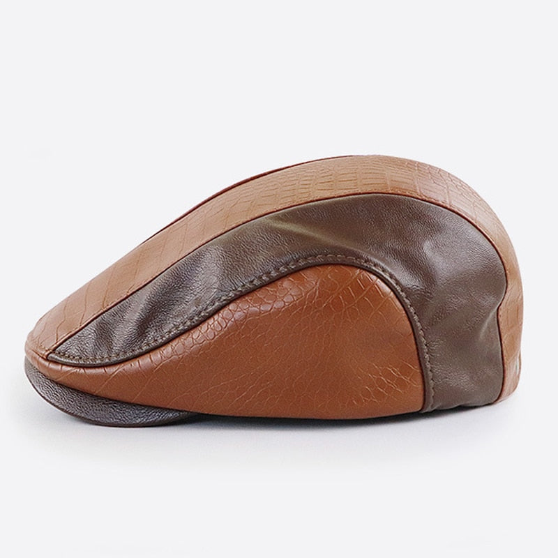 beret casquette cuir homme