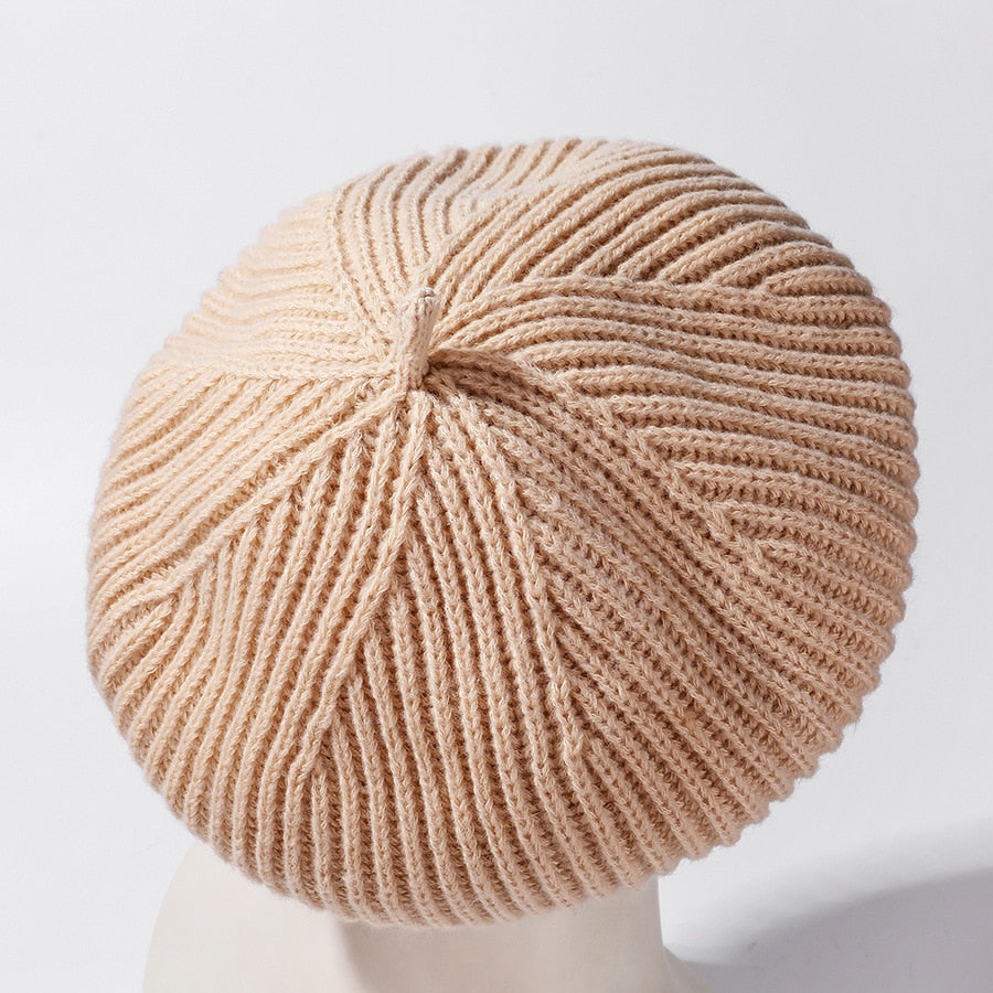 béret beige pour femme