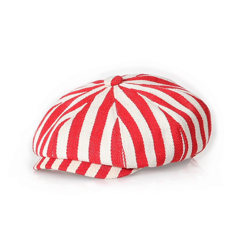 Casquette Gavroche Rouge Femme