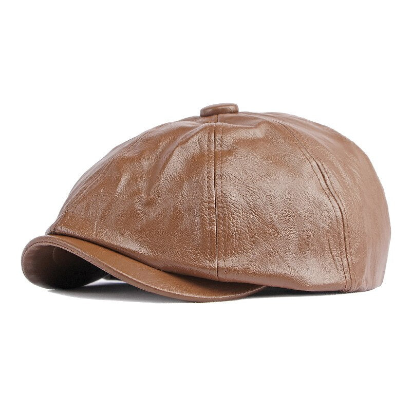 Casquette Gavroche Femme Simili Cuir