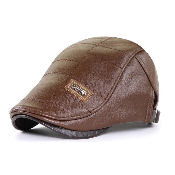 Béret Casquette Cuir Homme